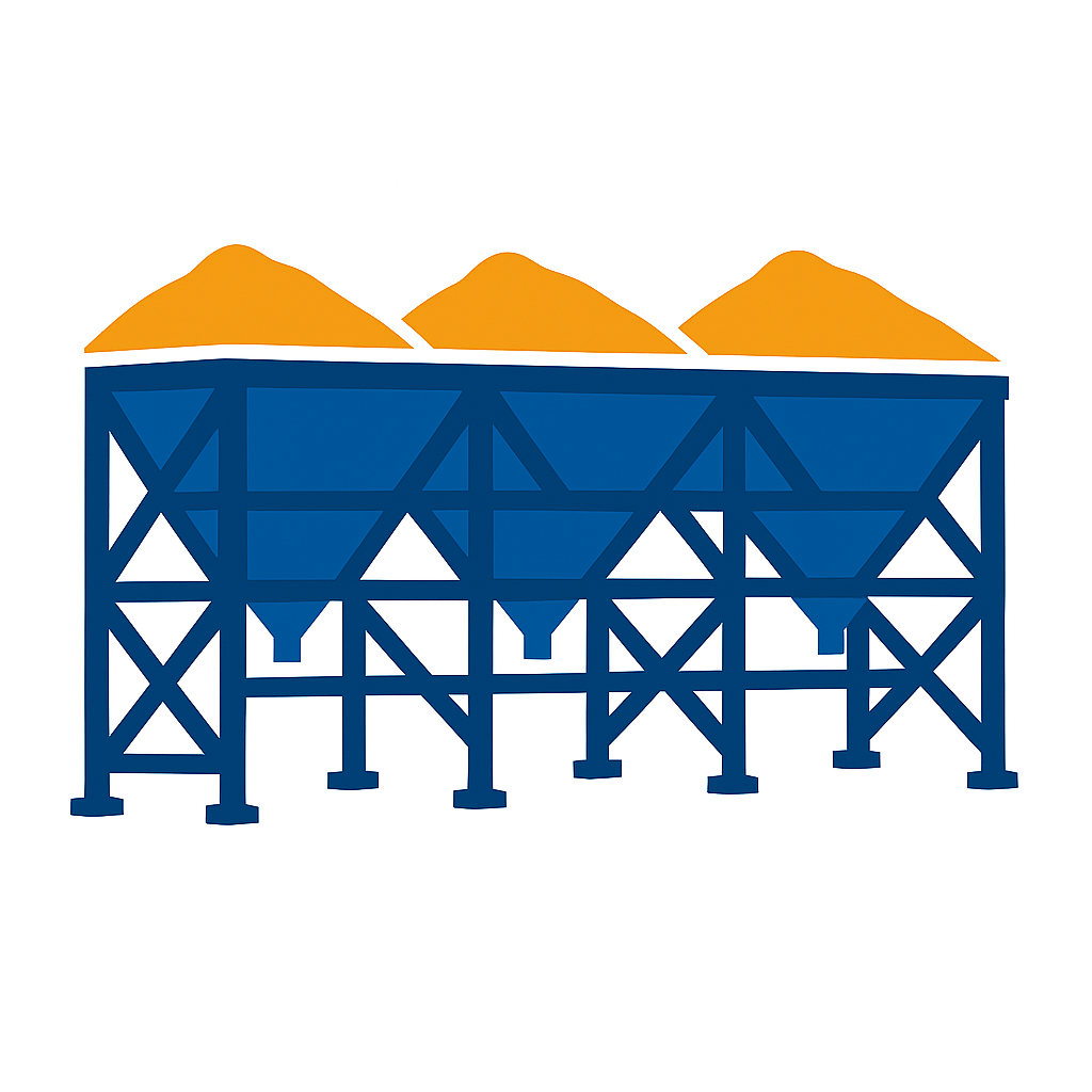 Рекомендованные склады инертных материалов 3 шт. × 8 м³.